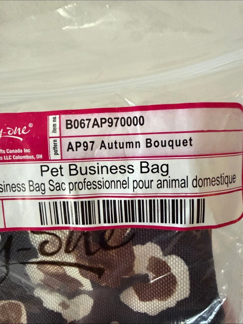 NWT thirty-one Black Autumn Bouquet Pet Business Bag